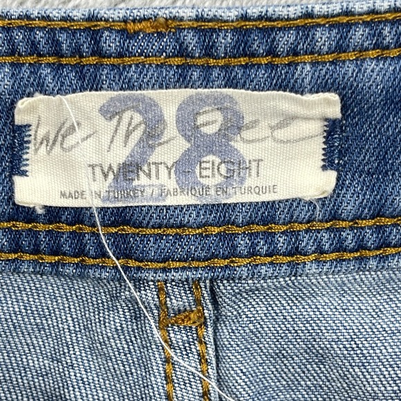 Free People Jeans Women 28 Blue Just Float On Flare High Rise Raw Hem - Picture 8 of 16